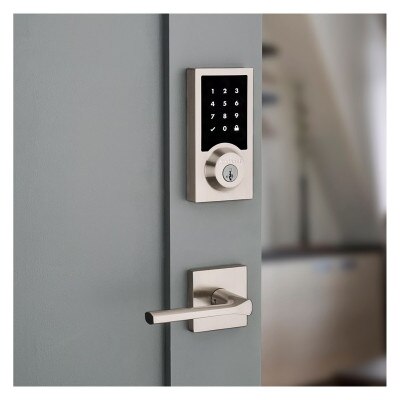 Kwikset SmartCode 916 Zigbee Contemporary Touchscreen Deadbolt with Home Connect, Satin Nickel
